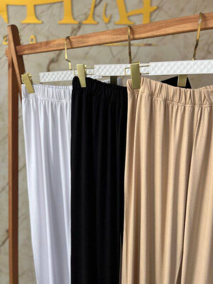 Pantalon large coton
