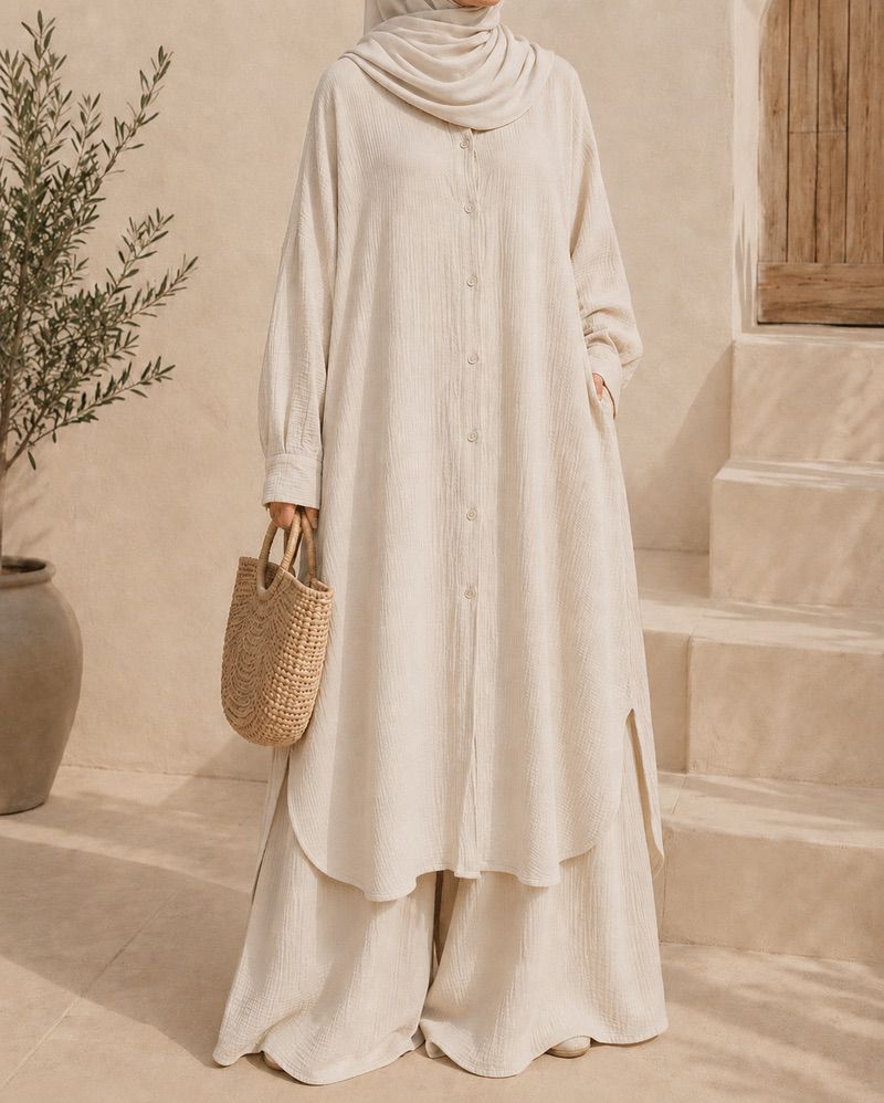 Ensemble Oversize – 100% Coton Texturé