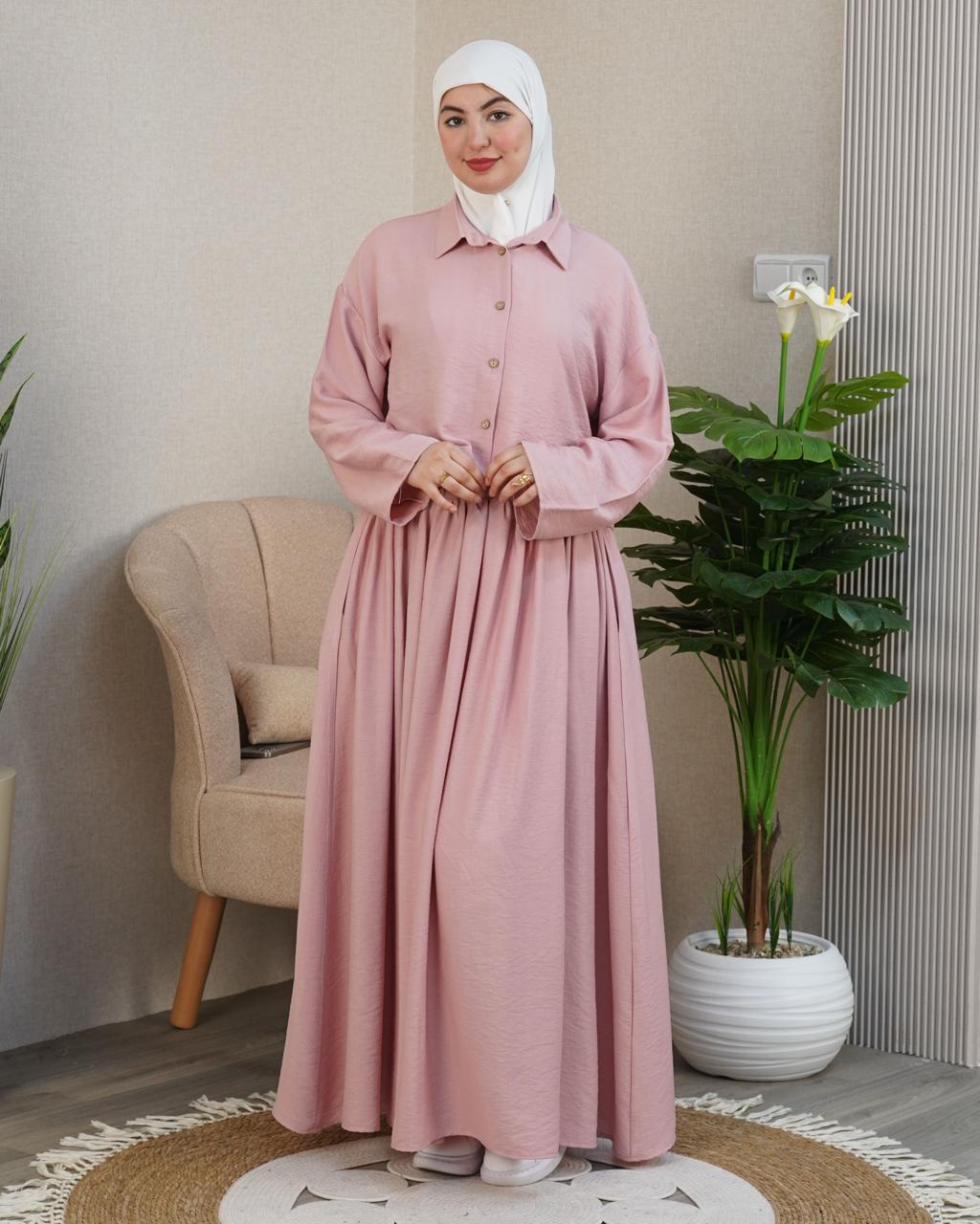 Ensemble Lila — Chemise Courte & Jupe Longue Plissée